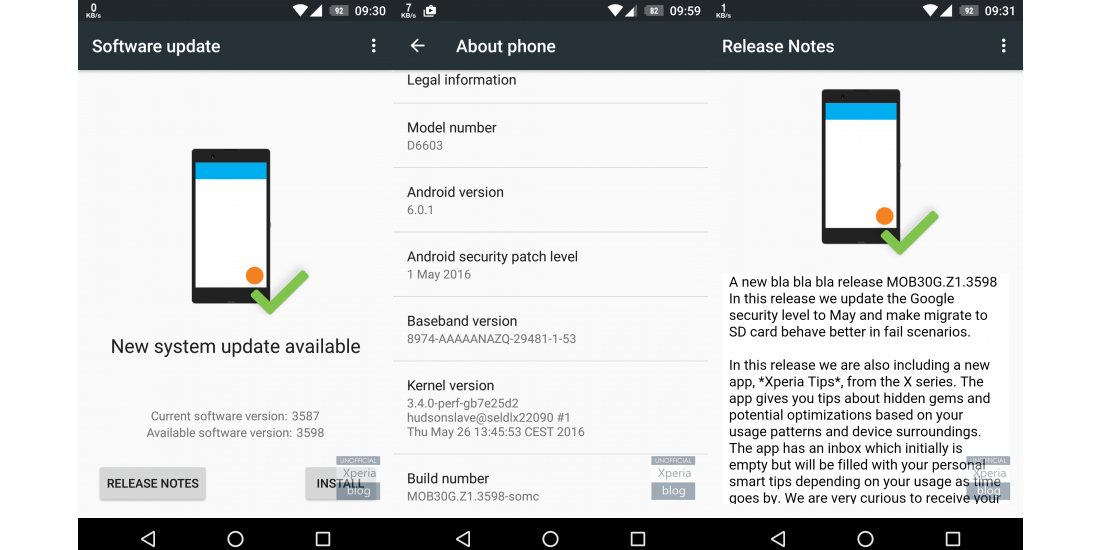 The firmware Concept for Android Marshmallow by Sony is updated and introduces the Xperia Tips app 1