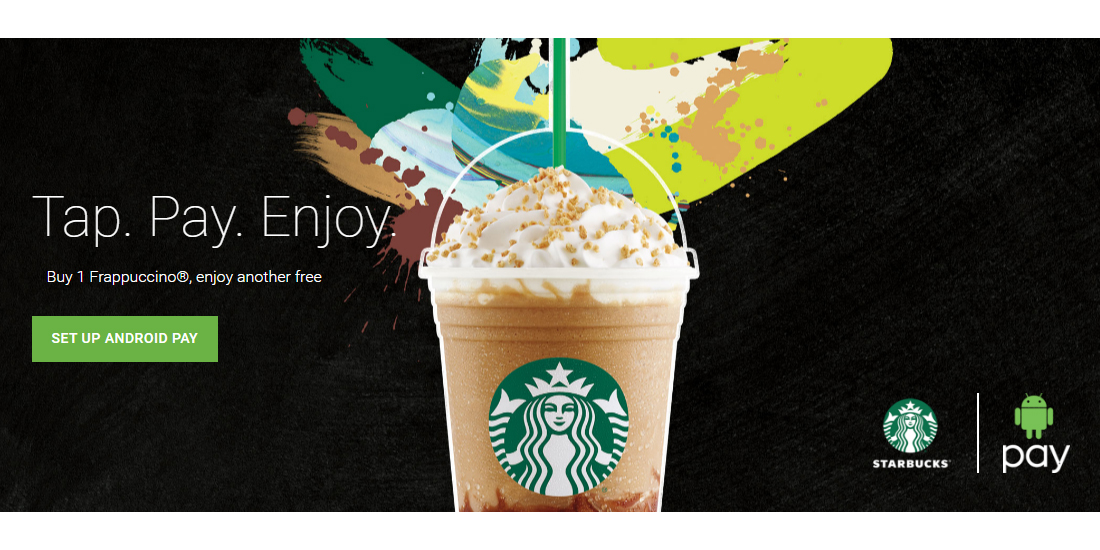 Frappuccino de presente se pagar com Android Pay em um Starbucks UK 1