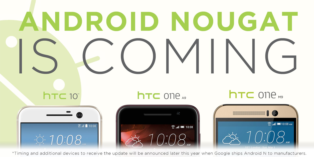 HTC announces smartphones upgradable to Android Nougat 1