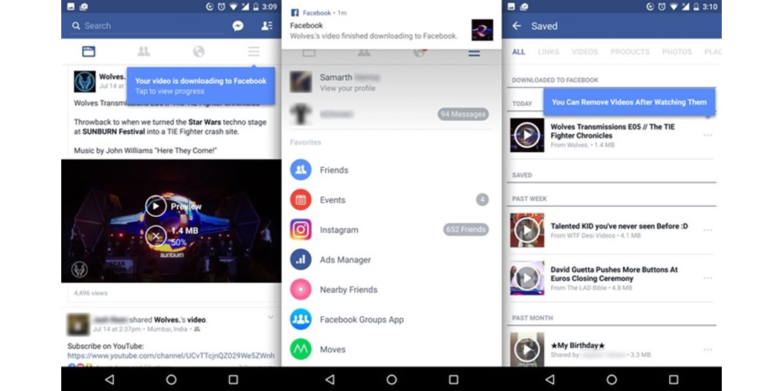 Facebook for Android now allows videos even offline 1