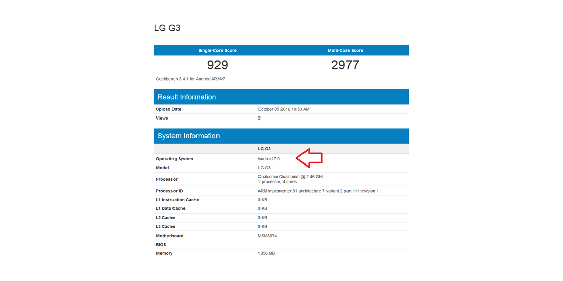 LG estaria probando Android 7.0 Nougat en el LG G3 1