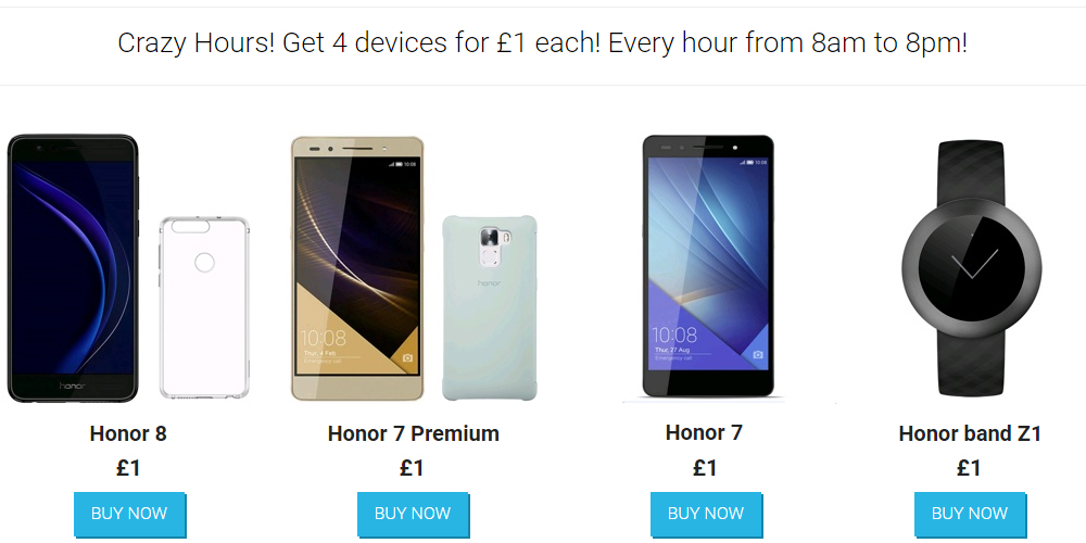 Honor smartphones for 1 pound in vMall to celebrate Singles Day 1