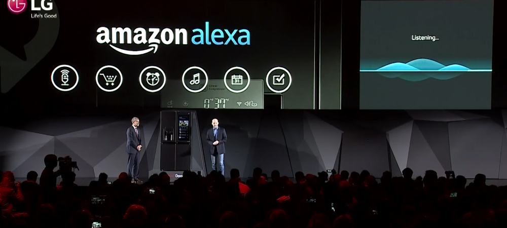 Amazon Alexa is part of the new LG smart fridge at CES 2017 2