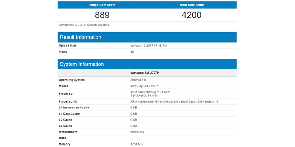 Samsung Galaxy J7 (2017) with Snapdragon 625 and Android Nougat 1