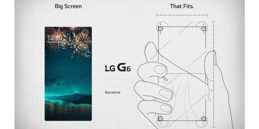 LG G6, Android smartphone with big screen for the MWC 1